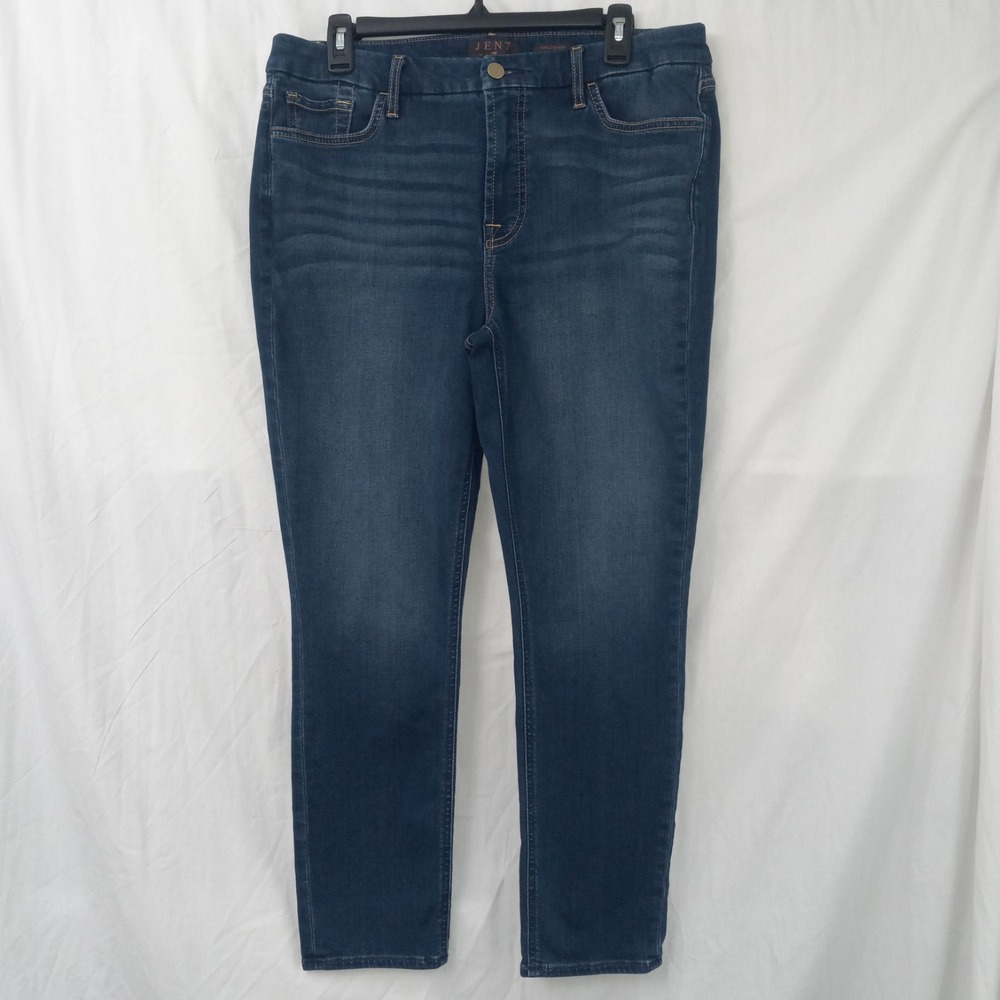 Jen7 by 7 For All Mankind Women's Tuxedo Ankle Skinny Jeans Sz 12, Heritage Blue